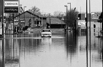 Clinton Street flooded
